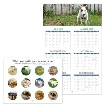 2025 Gag Gift Calendar - Funny Wall Calendar Featuring Pooping Dogs, Ideal for Friends and Family Ev...