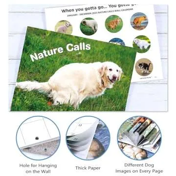 Funny 2025 Gag Gift Calendar with Pooping Dogs