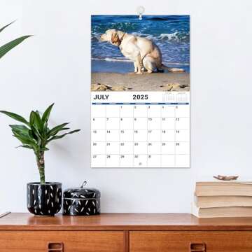 Gag Gifts - 2025 Wall Calendar, White Elephants Pooping Dogs, Calendar 2025 from Jan.2025 to Dec.2025, 12 Monthly Calendar Planner, Wall Calendar 2025, Funny Calendar for Family, Friends