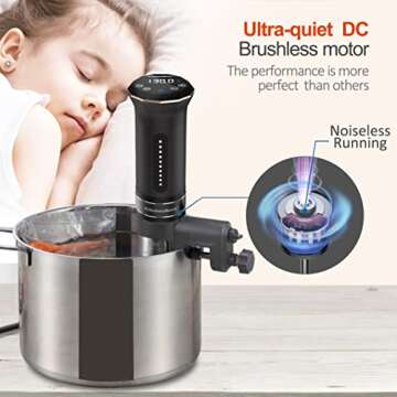 KitchenBoss Sous Vide Cooker with Waterproof Design and Bags