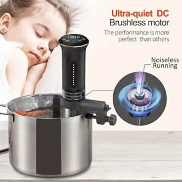 KitchenBoss Sous Vide Cooker with Waterproof Design and Bags