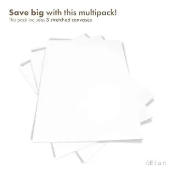 Elan Stretched 32x47 Canvases for Vibrant Art