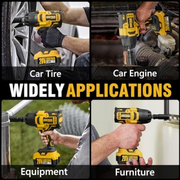 Alloyman 1/2 inch Impact Wrench with 750Nm Torque and 4.0AH Battery