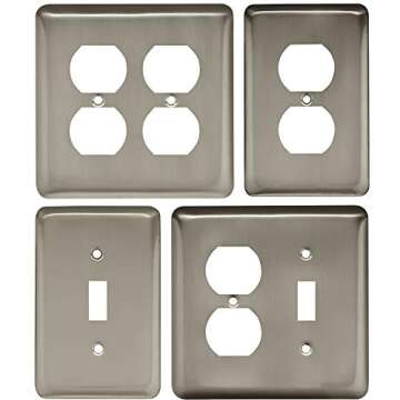 Franklin Brass Matte Black Outlet Covers - 3-Pack Elegant Design