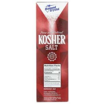 Diamond Crystal Pure and Natural Kosher Salt, 48 oz (Pack of 3)