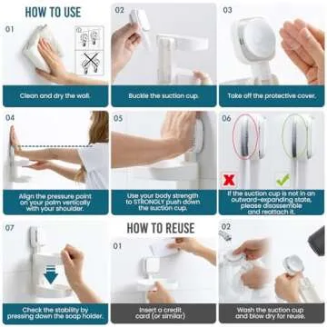 TAILI Double Layer Soap Holder for Shower & Kitchen Organization