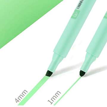 MOACC Eye Protected Highlighters, Light-color Large Capacity High Lighters, Chisel Tip Assorted Colors, 8-Count