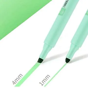 MOACC Eye Protected Highlighters, Light-color Large Capacity High Lighters, Chisel Tip Assorted Colors, 8-Count