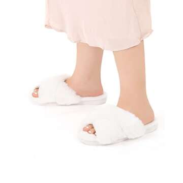 Comfy Women's Cross Band Fuzzy Slippers for All Occasions