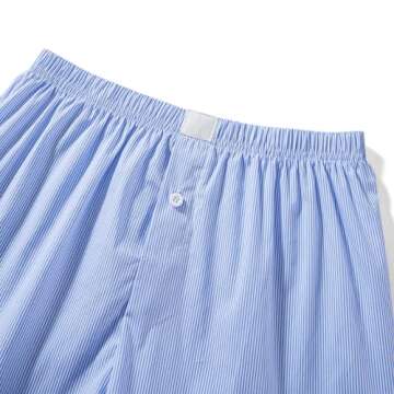 Boxer Shorts Y2k Women Plaid Gingham Low Elastic Waist Pajamas Lounge Sleep Pj Checkered Micro Short Pants Bottoms Light Blue