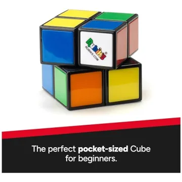 Rubik's Mini 2x2 Cube - Ideal Brain Teaser and Fidget Toy
