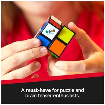 Rubik's Mini 2x2 Cube - Ideal Brain Teaser and Fidget Toy