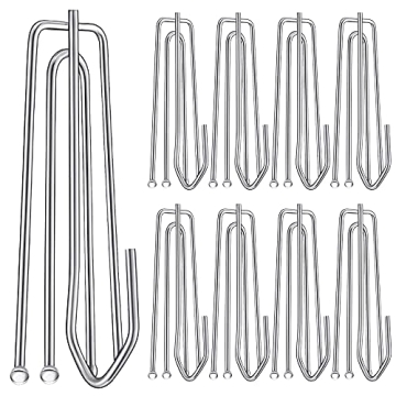 60PCS Stainless Steel Drapery Hook and Pin for Pleated Drapes 4 Prongs Pinch Pleat Clips Traverse Pl...