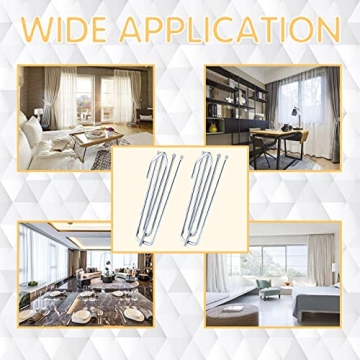 Stainless Steel Drapery Hooks 60PCS Easy Install Clips