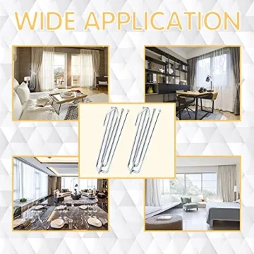 Stainless Steel Drapery Hooks 60PCS Easy Install Clips