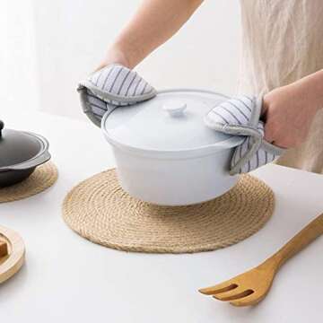 Natural Jute Round Placemats Set of 4 - Heat Resistant