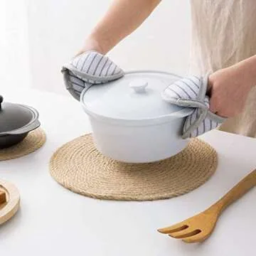 Natural Jute Round Placemats Set of 4 - Heat Resistant