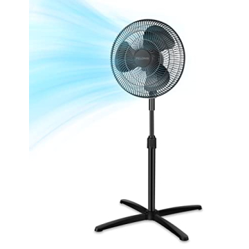 Pelonis 16 Inch 3-Speed Oscillating Pedestal Fan with Adjustable Height