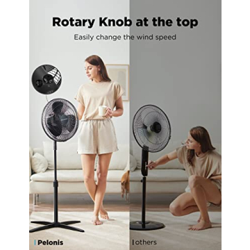 Pelonis 16" Oscillating Pedestal Fan - 3 Speed Adjustable