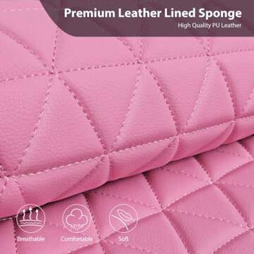 Bling Diamond Pink Leather Car Seat Covers - Stylish Protection