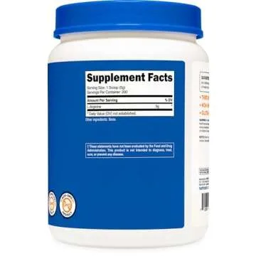 Nutricost L-Arginine Powder 1KG - Pure L-Arginine, 5g Per Serving