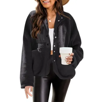 Nirovien Fuzzy Fleece Jacket for Women - Cozy and Stylish