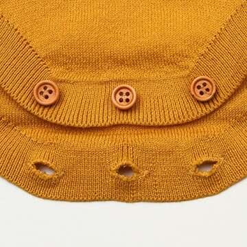 mimixiong Baby Girls Knit Romper Sleeveless Sling Backless Clothes Suitable for 0-24M Infant(Yellow-Flower,0-3M)