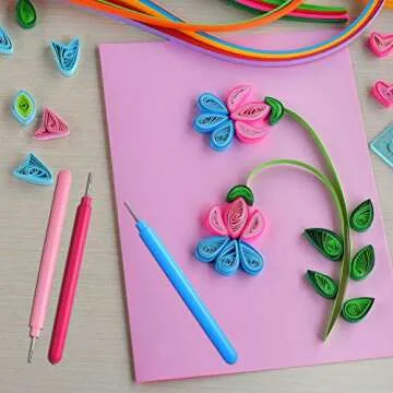 Versatile Paper Quilling Tools in 4 Colors - 24 Pack