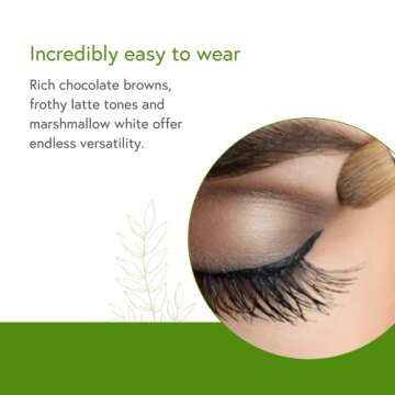 Honeybee Gardens Hot Chocolate Eye Shadow Palette, Clean and Bold, 4 Highly Pigmented Colors With Long Lasting Luxe Finish, Vegan, Cruelty-Free, Gluten-Free, and Paraben-Free, Net Wt 1.3g Each