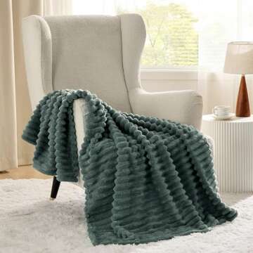 Bedsure Mallard Green Fleece Blanket for Couch - GentleSoft Cozy Soft Blankets for Women, Cute Small...