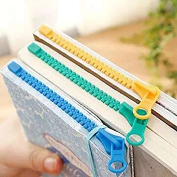 Katartizo Cute Zipper Funny Bookmarks for Book Lovers, Cool Lovely Bookmakers for Women/Men/Kids (Gr...