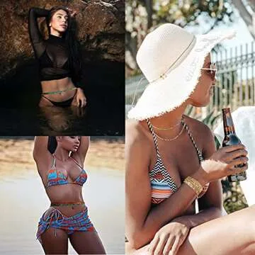 Elastic Plus Size Waist Beads for Women 31-49 Inch