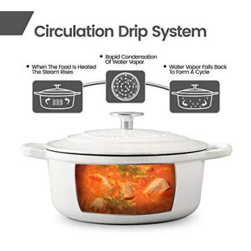 EDGING CASTING Enameled 5.5 Quart Dutch Oven for Baking