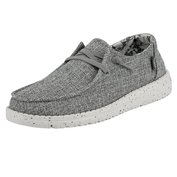 Hey Dude Wendy Blend Linen Casual Shoes - Iron Grey