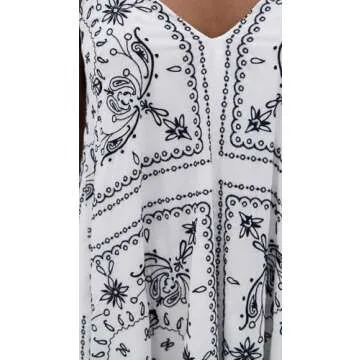 Madewell Women's Embroidered Deep V Neck Midi Dress