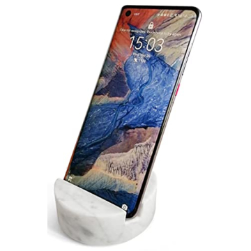 Luxurious Marble Cell Phone Stand Holder for Desk & Nightstand