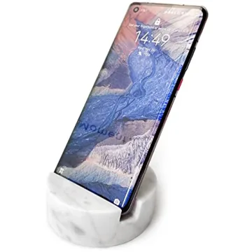 Luxurious Marble Cell Phone Stand Holder for Desk & Nightstand