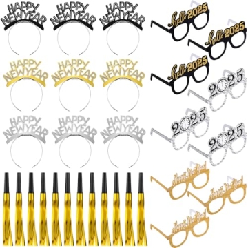 Zhanmai 30 Pcs New Year Party Supplies for 2025 Celebrations