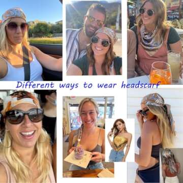 K-Elewon 35" Large Square Fashion Scarves Women's Satin Silk Feeling Hair Wrapping Scarfs Night Sleeping Head scarf (Z07)