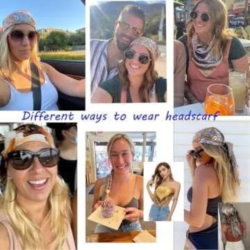 K-Elewon 35" Large Square Fashion Scarves Women's Satin Silk Feeling Hair Wrapping Scarfs Night Sleeping Head scarf (Z07)