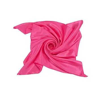 SATINIOR Chiffon Scarf Square Neck Scarf Handkerchief Retro Satin Ribbon Scarf for Women Girls