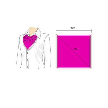 SATINIOR Chiffon Scarf Square Neck Scarf Handkerchief Retro Satin Ribbon Scarf for Women Girls