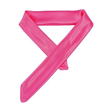 SATINIOR Chiffon Scarf Square Neck Scarf Handkerchief Retro Satin Ribbon Scarf for Women Girls