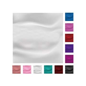 SATINIOR Chiffon Scarf Square Neck Scarf Handkerchief Retro Satin Ribbon Scarf for Women Girls