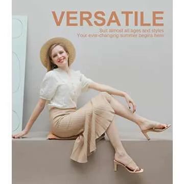 Leevar Square Toe Nude Heels - Stylish & Comfortable Sandals