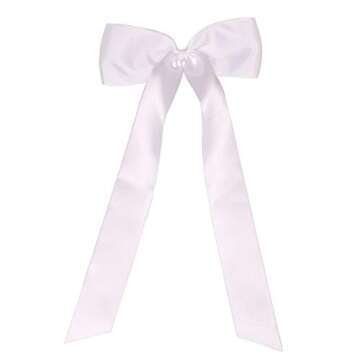 ColorGround Wig with Bowknot Long Coral Cosplay Wig with Long Ponytail