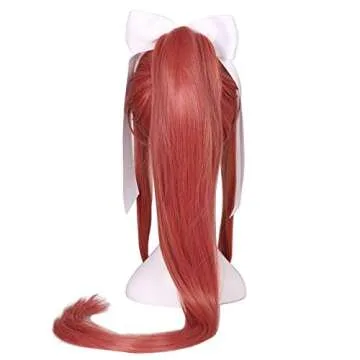 ColorGround Coral Ponytail Cosplay Wig with Bow