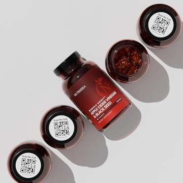 Nutriissa - Apple Cider Vinegar + Black Seed Oil + Elder Berry + Manuka Honey Gummies – Cold-Pressed Cumin Seed Nigella Sativa – EPEB Certified for Purity & Potency – 60 Orange Flavored Gummies