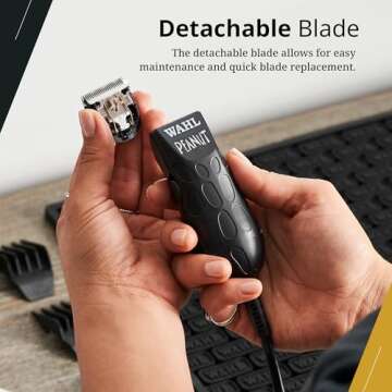 Wahl Professional Black Peanut Trimmer Compact Hair Clippertrimmer Lightweight Compact Corded