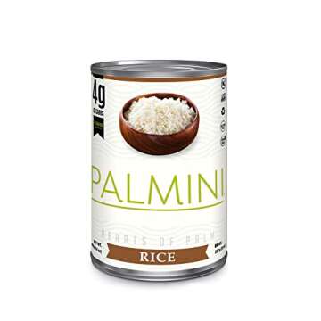 Palmini Rice | Low-Carb, Low-Calorie Hearts of Palm Rice | Keto, Gluten Free, Vegan, and Non-GMO | As seen on Shark Tank | (14 Ounces Can - Pack of 3)